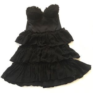 ELIZABETH and JAMES Tiered Ruffle Strapless Dress